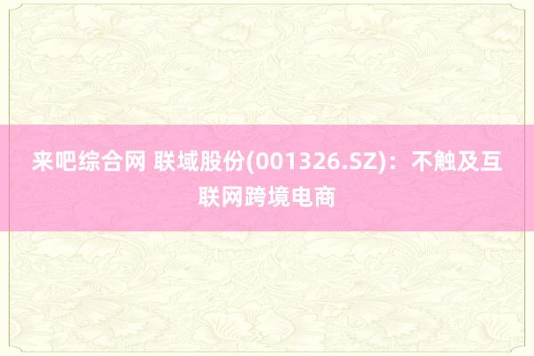 来吧综合网 联域股份(001326.SZ)：不触及互联网跨境电商