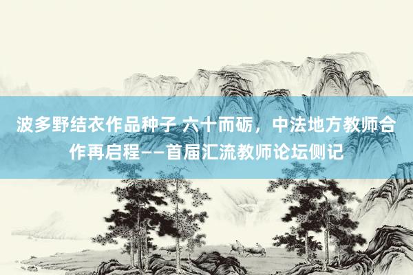 波多野结衣作品种子 六十而砺，中法地方教师合作再启程——首届汇流教师论坛侧记